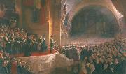 Tom roberts Opening of the First Parliament of the Commonwealth of Australia by H.R.H. The Duke of Cornwall and York oil on canvas